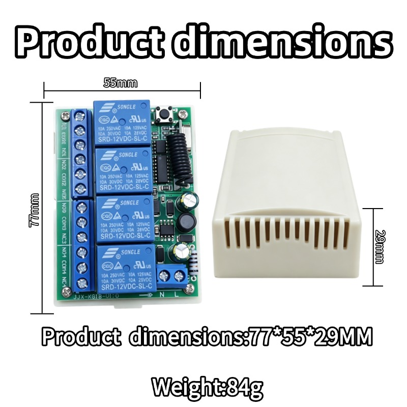 433 MHz AC 110V 220V 4CH RF Re - огляд і ціна 433Mhz Receiver Module