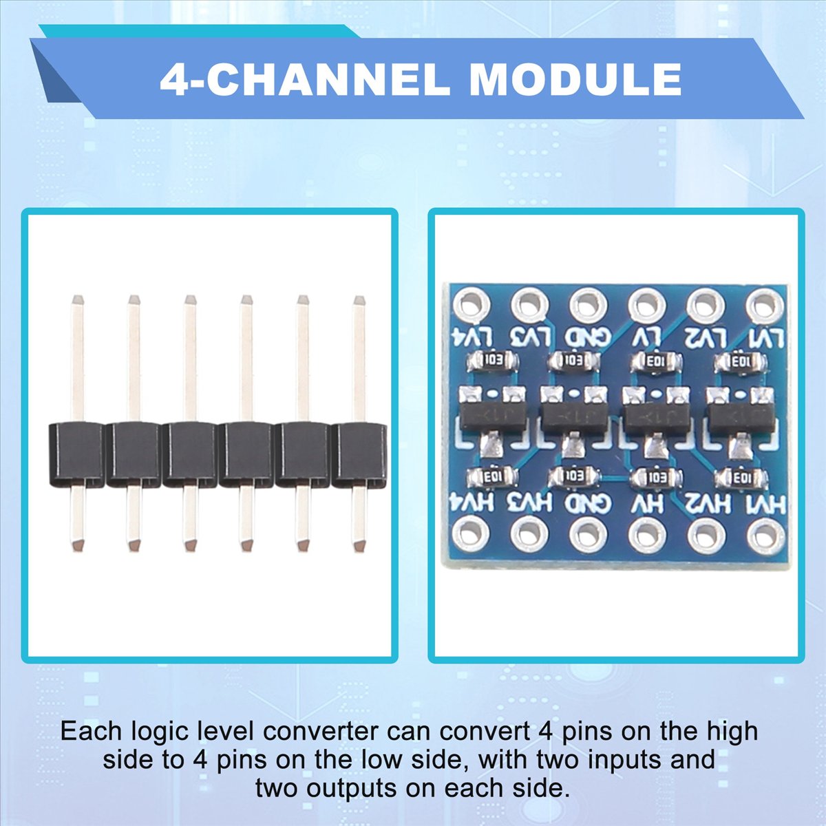 AT42 10Pcs 4 Channel IIC Logic - огляд і ціна Level Shifter 3.3V
