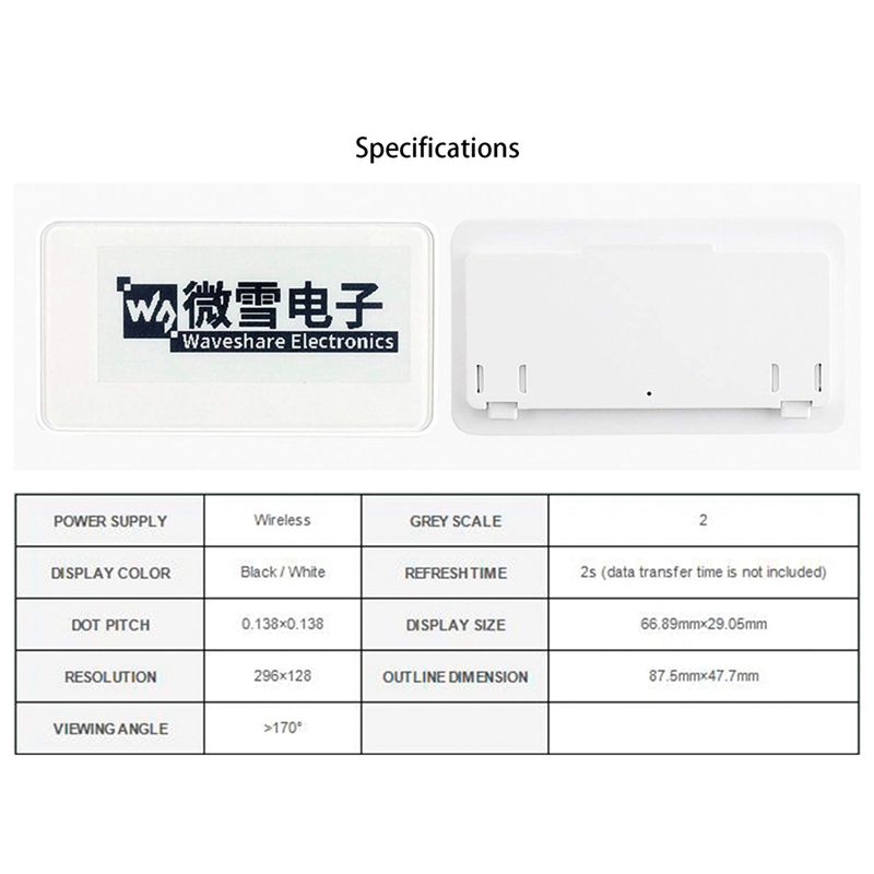 New  2.9 Inch Wireless NFC-Pow - огляд і ціна Display Epaper 2.9