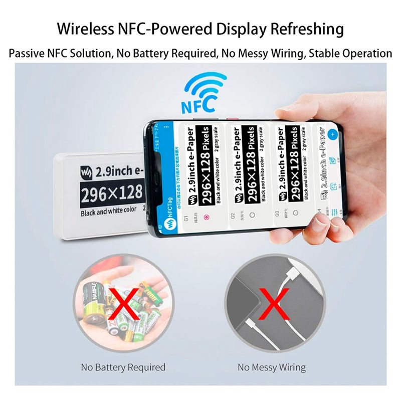 New  2.9 Inch Wireless NFC-Pow - огляд і ціна Display Epaper 2.9