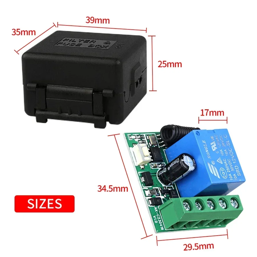 DC 12V Remote Control Smart Sw - огляд і ціна 433Mhz Receiver Module