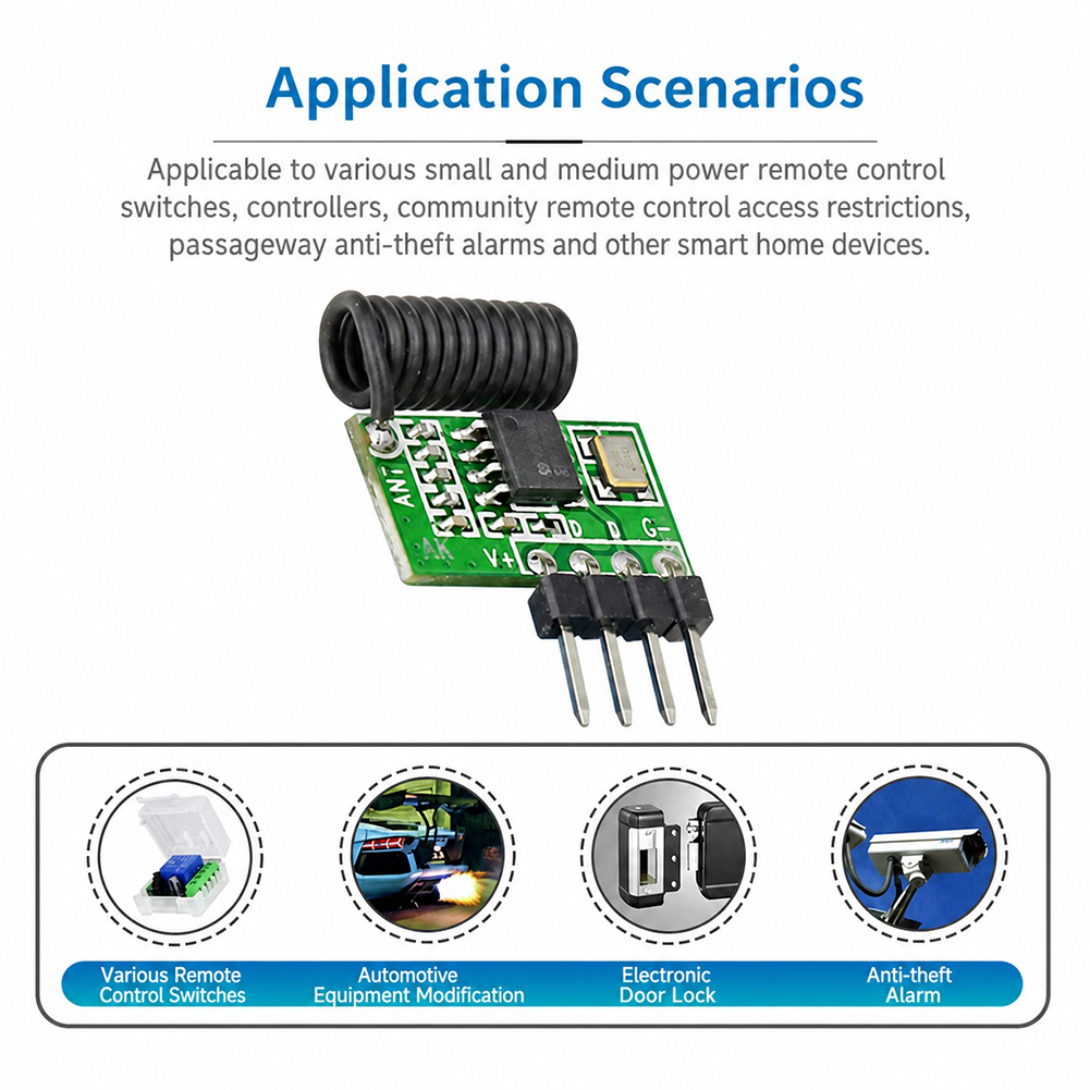 315MHz/433MHz Superheterodyne  - огляд і ціна 433Mhz Receiver Module