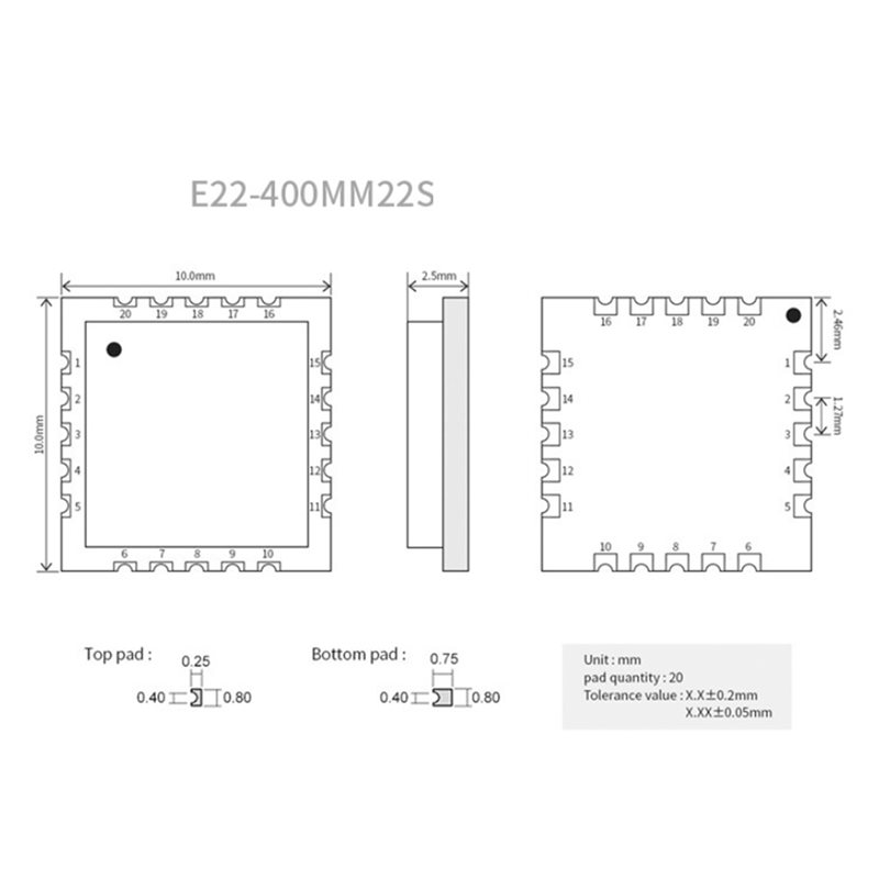 2X EBYTE SX1268 433Mhz Lora Wi - огляд і ціна 433Mhz Receiver Module
